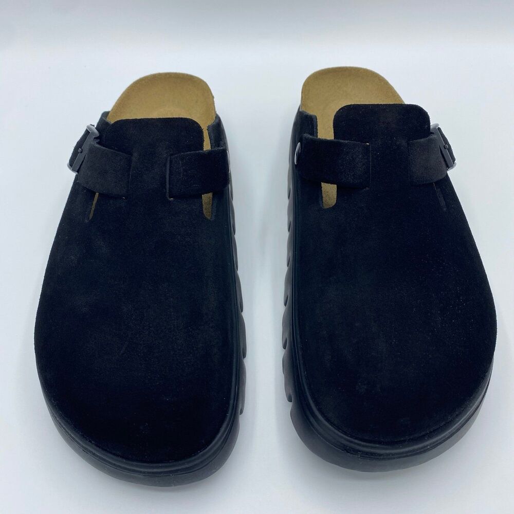 Papillio By Birkenstock Black Suede Boston Clog Size 40 / US 9 - 9.5 - Picture 6 of 13